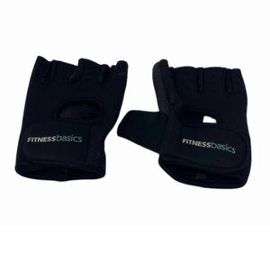 Fitness Basic Black Fingerless Gloves Size M